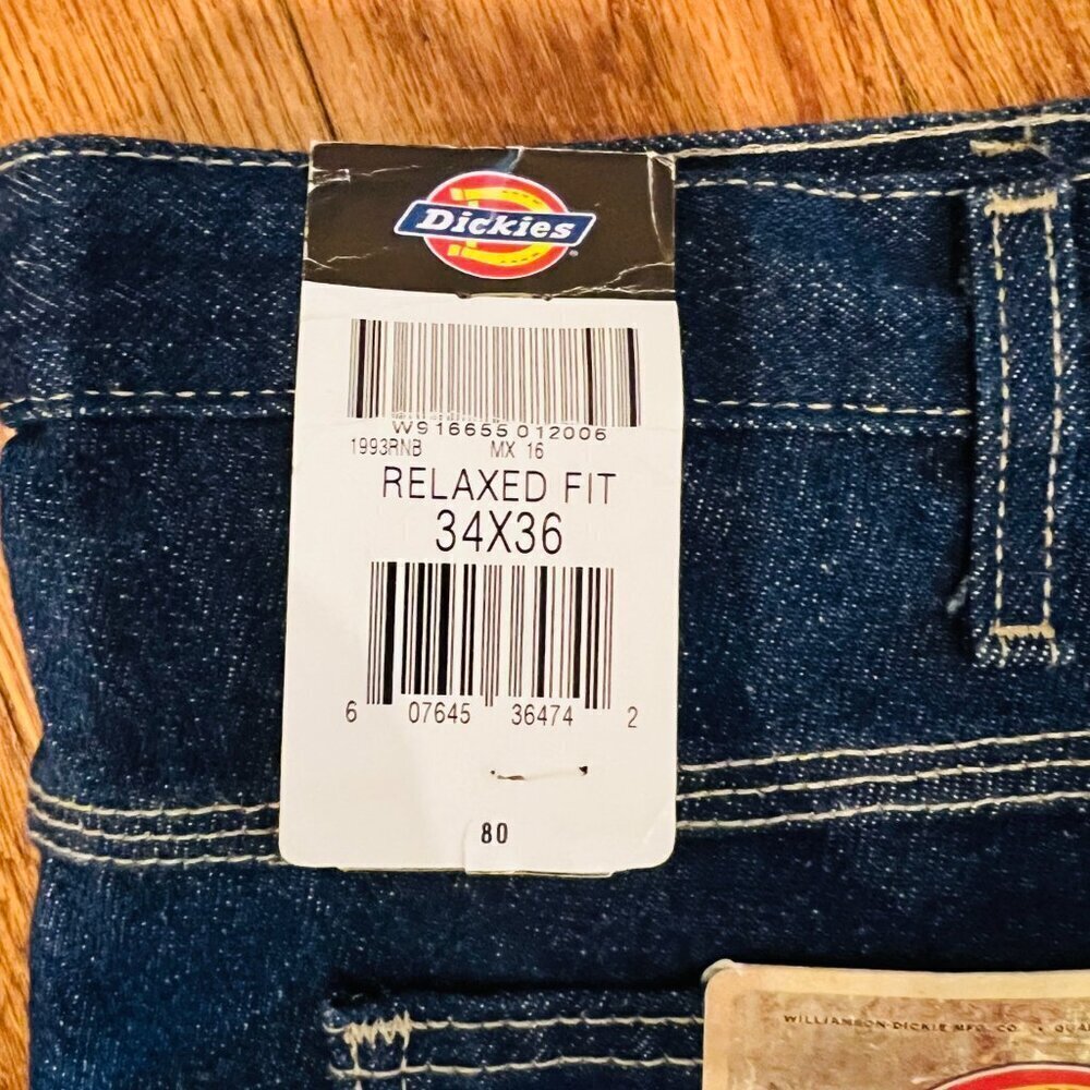 Lot of 2 DICKIES Brand New Carpenter Jeans Relaxed Fit 34 Waist - Picture 3 of 10